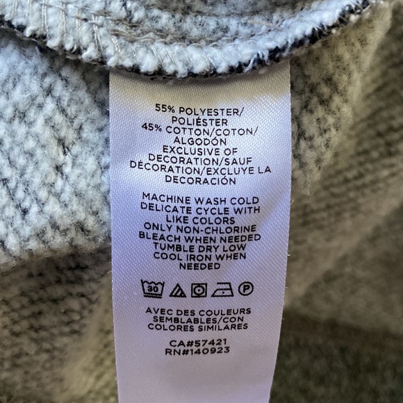 Loft brand embroidered gray/blue pullover sweatshirt size: M - Picture 6 of 6